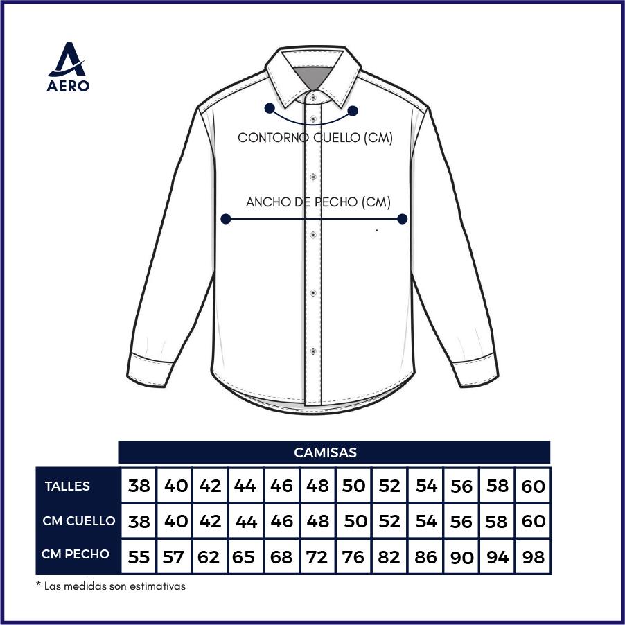 Guía de talles Camisas