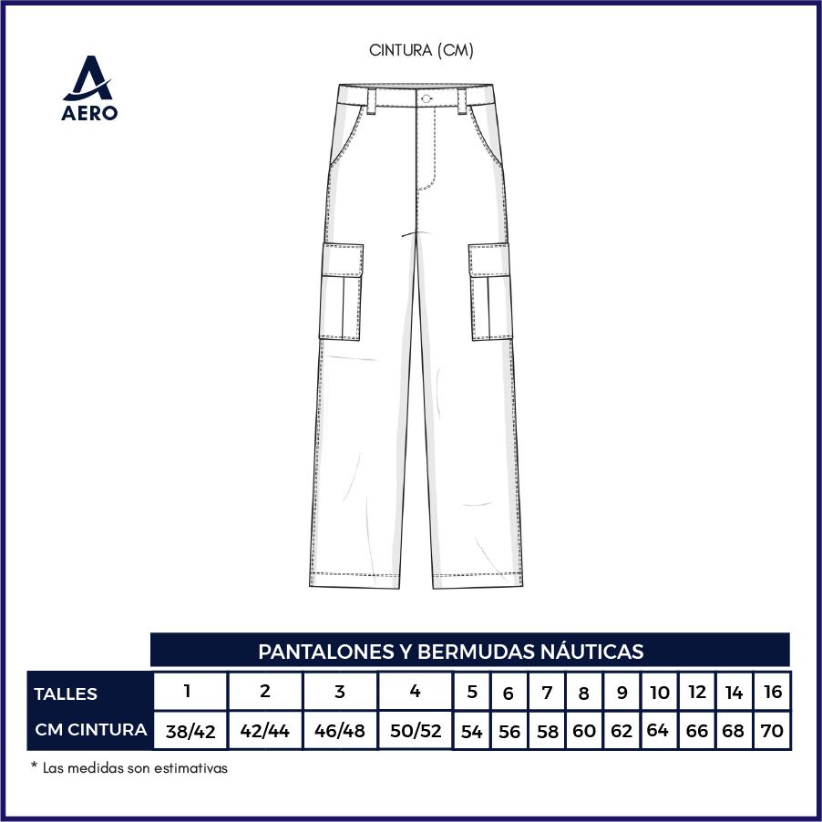 Guía de talles Pantalones náuticos